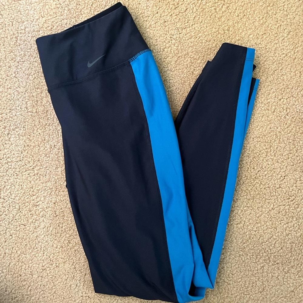 Nike Athletic Leggings Blue Size Women’s Medium